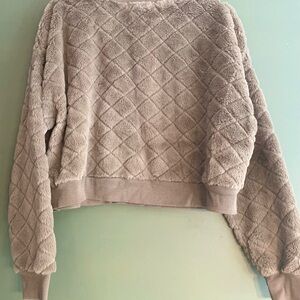 Chance or Fate Gray Quilted Crop Top